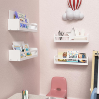 Étagère murale pour enfants en bois, étagères flottantes pour la chambre de bébé et le rangement de la salle de bain, ensemble multifonctionnel pour la crèche