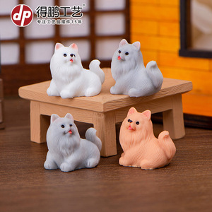 Figurines de chat en résine Dp, mini décorations animales, ornement de bureau à domicile, cadeau artisanal - Product Image 3