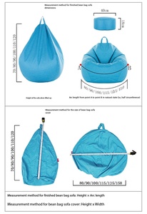 IStapromo Gifts Funda para Puff/Sofá Tipo Bean Bag, Funda de Tela Tatami Informal, Funda de Sofá sin Relleno - Product Image 4