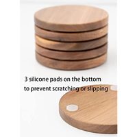 QUWEIBAO Usine En Gros Fourniture Style Américain Durable Tasse Bois Dessous De Verre Carré Noyer Bambou Bois MDF En Bois pour Utilisation De Table