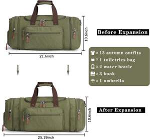 กระเป๋าเดินทาง/กระเป๋าเดินทางแบบกันน้ำขนาดใหญ่พับได้ พร้อมกระเป๋าใส่รองเท้าผ้าใบ จากโรงงาน ตัวอย่างสินค้าฟรี - Product Image 2