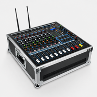Console de mixage audio professionnelle 8 canaux amplifiée avec 99 DSP, Bluetooth, enregistrement USB et alimentation fantôme 48V pour scène, mariage et système de sonorisation