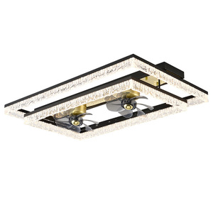 Ánh sáng đèn quạt pha lê sang trọng thời trang và đơn giản phòng khách nhà và phòng ăn Đèn chùm quạt điện - Product Image 6