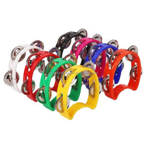 Vente directe d'usine Instruments de percussion portables en plastique <span class=keywords><strong>demi</strong></span>-<span class=keywords><strong>lune</strong></span> tambourins pour spectacle de musique fêtes de vacances événements scolaires - Product Image 1
