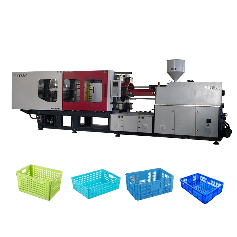 Xingyuan Clamp Force 520ton corbeille de fruits en plastique faisant la machine machine de moulage par injection