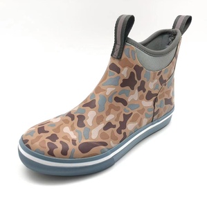 Bottes de pluie pour femmes, hauteur cheville, caoutchouc, néoprène, chaussures de chasse, imperméables et isolées pour la randonnée, le camping et la boue. - Product Image 2