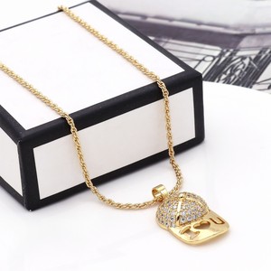 Kalung topi tengkorak wanita, Kalung liontin Zircon tanpa cacat musim panas baru untuk hadiah - Product Image 2