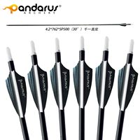 Flèches de tir à l'arc PANDARUS Champion Series - ID 4,2 mm, Spine 300-1500, 12 pièces/boîte pour le tir sur cible et la chasse