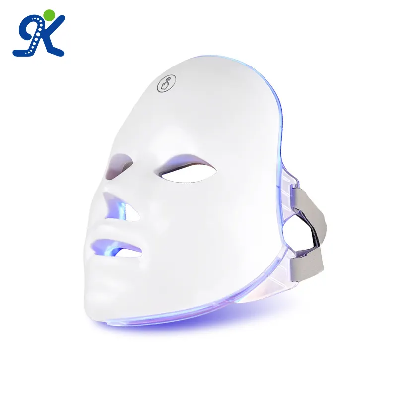 여드름 광자에 대한 7 Led 가벼운 얼굴 치료 피부 관리 가정과 여행에서 무선 근적외선 Led 얼굴