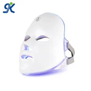Luz LED 7 para cuidados com a pele de terapia facial, fotômetro sem fio, infravermelho próximo, para acne, rosto, em casa e em viagens