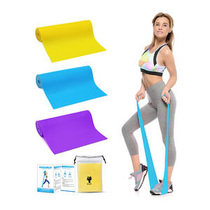 Ensemble de 3 bandes élastiques plates extensibles TPE OEM Lxy-060, Theraband, pour yoga, pilates, avec sac de transport - Product Image 1