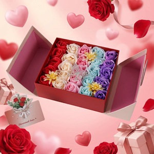 Nouvelle boîte cadeau bouquet de roses 2026 – Idéal pour la Saint-Valentin, anniversaire de petite amie ou mariage - Product Image 2
