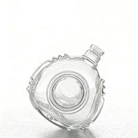 Bouteilles en verre de vodka de haute qualité JingAn D-080 750 ml, logo personnalisé, impression à l'écran, décalcomanie givrée, estampage à chaud, électrodéposition