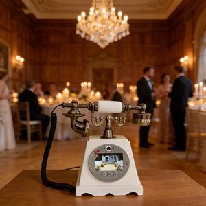 <span class=keywords><strong>Telefono</strong></span> Cordless Retrò in Materiale ABS, Libro degli Ospiti Video, Direttamente dal Produttore per Matrimoni, <span class=keywords><strong>Casa</strong></span>, Hotel e Feste - Product Image 3