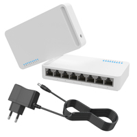 Commutateur Ethernet 8 ports 10/100/1000 Mbps pour la maison/le bureau, diviseur et distributeur de réseau 8 ports, commutateur réseau haute vitesse