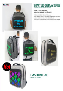 Mochila Escolar Impermeable con Pantalla LED Maxcolor de 64*64 Puntos, Pantalla RGB a Todo Color, Control por Aplicación, Modelo B201 - Product Image 5