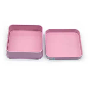 Оптовая продажа, Пользовательский логотип, цветной квадратный металлический футляр для хранения в подарок, жестяная коробка, металлическая жестяная банка - Product Image 3