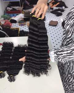 100% Cutícula alineada Raw Remy Deep Wave Hair Vendedores Paquetes de cabello humano virgen vietnamita Extensiones de cabello rizado - Product Image 2