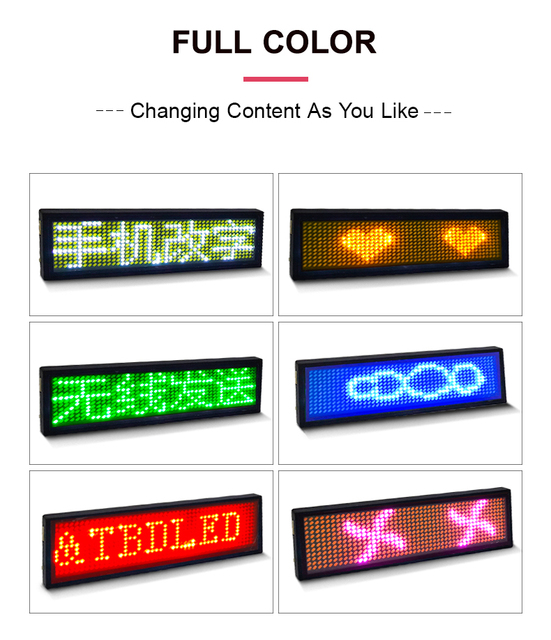 Mini Smart LED Name Badge Wearable Digital Signage and Display LED Tag