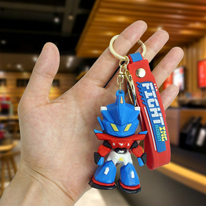 Sáng Tạo Máy Biến Áp PVC Keychain Phim Hoạt Hình Carabiner Vòng Chìa Khóa Ba Lô Nhỏ Mặt Dây Chuyền Quà Tặng Làm Bằng Kim Loại Nhựa-Cho Hợp Kim Sắt Đồng - Product Image 5