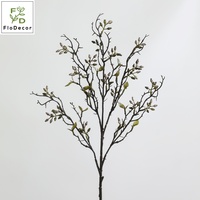 Ranting Biji Eucalyptus Buatan Berkualitas Tinggi 89CM, Batang Panjang dari Plastik Lembut untuk Dekorasi Pernikahan, Natal, dan Rumah di Dalam Ruangan