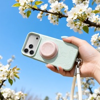 Coque de téléphone en silicone liquide de haute qualité gravée au laser avec support magnétique et cordon pour iPhone 17 16 15 14 Pro – Housse de protection en silicone