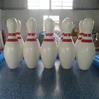 Ensemble de bowling gonflable géant KeepFuns, piste et quilles gonflables pour le team building et les jeux événementiels