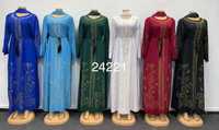 Robe mi-longue en mousseline de soie de haute qualité pour femme, motif vague, imprimé léopard et lettres, coupe classique, infroissable, style islamique