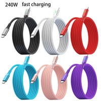 Câble de données tressé Type-C 240W à charge rapide avec transfert de données compatible Android pour ordinateurs portables