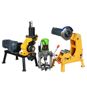 76-219 325 tube connection pipe roll grooving groover pipe cutting cutter hole punching drilling machine 3 units for sale