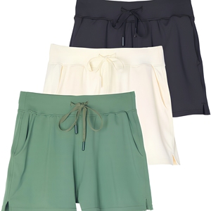 Shorts de Verano para Mujer, 100% Algodón de Alta Calidad, Corte Regular, Secado Rápido, Resistentes al Viento, Transpirables, Personalizables, Color Personalizado para Actividades al Aire Libre - Product Image 1