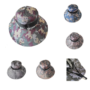 Adjustable Camouflage Safari Bucket <strong>Boonie</strong> Hat Summer Men Mesh Breathable Sun Protection Windproof Cycling Casual Fishing Hiking - Product Image 1
