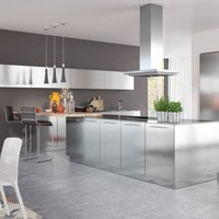 Armoires de cuisine modulaires en acier inoxydable nouvelle arrivée armoire de cuisine en acier inoxydable petit ensemble d'armoires de cuisine avec évier