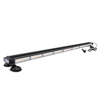 Barra de Luces LED Estroboscópicas de Emergencia COB de 50 Pulgadas, Doble Cara, Ámbar/Blanco, para Techo de Camioneta/SUV/Camión de Remolque/Pickup