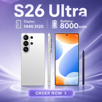 Nouveau Smartphone S26 Ultra 5G de Haute Qualité 2025, Version Globale 16G 1T, Prise en Charge LED Espagnole, Double Carte SIM, Photographie 108MP