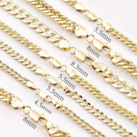 Chaînes en gros CM Jewelry : Chaînes cubaines et Figaro personnalisées, plaquées or 14k et 18k