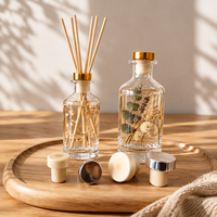 Bouteille diffuseur en verre au design unique, approvisionnement direct usine pour les marques de parfums d'intérieur et d'aromathérapie haut de gamme