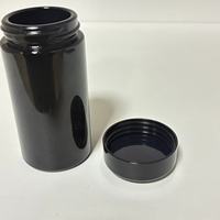 Botol Kaca Kemasan Bunga UV Hitam 100ml dengan Tutup Sekrup Bakelite Hitam