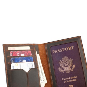 Wholesale Custom Personalized Genuine Leather Passport Cover Premium Card Holder - Product Image 3