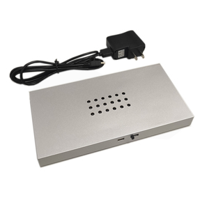 Base Luminosa a LED in Plastica Argento 200 X 100 X 20 mm, 18 Luci Bianche, Funzionamento a Batteria, per Esposizione Cristalli, Illuminazione Notturna - Product Image 6