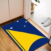 Paillasson rectangulaire antidérapant imprimé drapeau Tokelau, 40x60 cm, tapis de sol en caoutchouc polyester pour entrée de maison