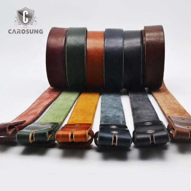 Wholesale Classical Full Grain Vegetable Tanned Leather Belts Strap Without Buckle