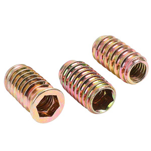 定制1/4-20英寸碳钢内螺纹和外螺纹螺母M6 M8 <span class=keywords><strong>M10</strong></span>家具木螺纹插入螺母 - Product Image 6