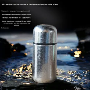 Mini taza de café con aislamiento al vacío de titanio puro, taza de viaje con diseño anticaída para hombres y mujeres, uso Universal, taza de regalo de alta calidad - Product Image 3