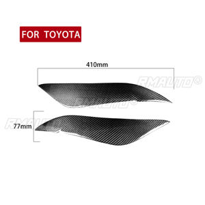 1 par de cubiertas de fibra de carbono real para faros delanteros de coche, para Toyota Corolla 2008 2009 2010 2011, accesorios para coche - Product Image 4