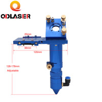 Ensemble de tête Laser QDLASER E série Blue Co2, montage à réflecteur 20mm avec mise au point américaine, miroirs Laser en silicium
