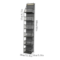 Organisateur de placard pliable à 4 couches sac de rangement suspendu pour collations et jouets avec accessoires de porte pour armoires et salles de bain