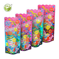 Pochette debout imprimée personnalisée Emballage de viande de bœuf séchée bonbons collations sacs à fermeture éclair sac de bonbons en mylar