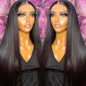 Perruques sans colle en dentelle frontale 200 % <span class=keywords><strong>cheveux</strong></span> humains pour femmes noires, fournisseur en gros de perruques frontales en dentelle HD transparente en <span class=keywords><strong>cheveux</strong></span> vierges brésiliens - Product Image 4