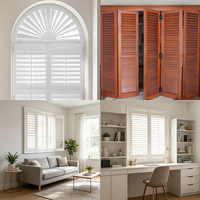 Nouvelles persiennes à lamelles en bois de style tendance pour portes et fenêtres, à prix abordable